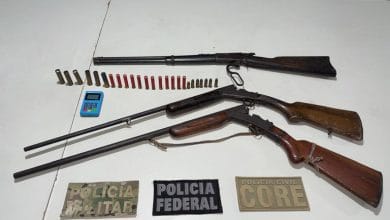 operação- armas e munições apreendidas na ação